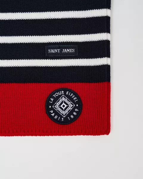 Echarpe Snood Enfant Bleu Laine Saint James - tour Eiffel