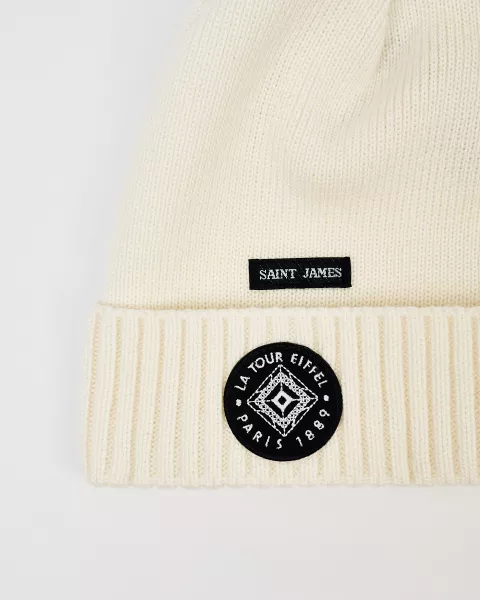 Adult White Beanie Saint James - Eiffel Tower Shop
