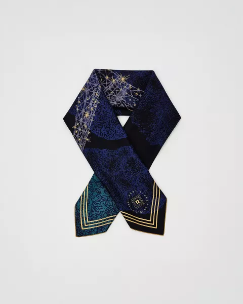 67x67cm Night Silk Scarf - Eiffel Tower Shop