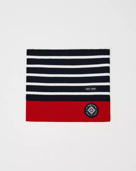 Echarpe Snood Enfant Bleu Laine Saint James - tour Eiffel