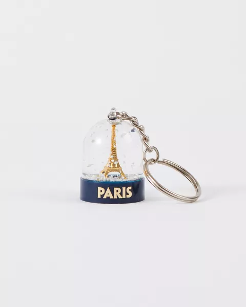 Porte-clés Boule à Neige avec tour Eiffel Or