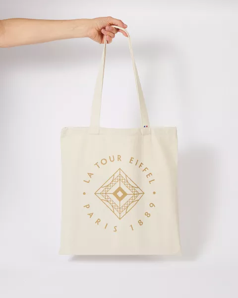 Signature Eiffel Tower Tote Bag in Natural Color